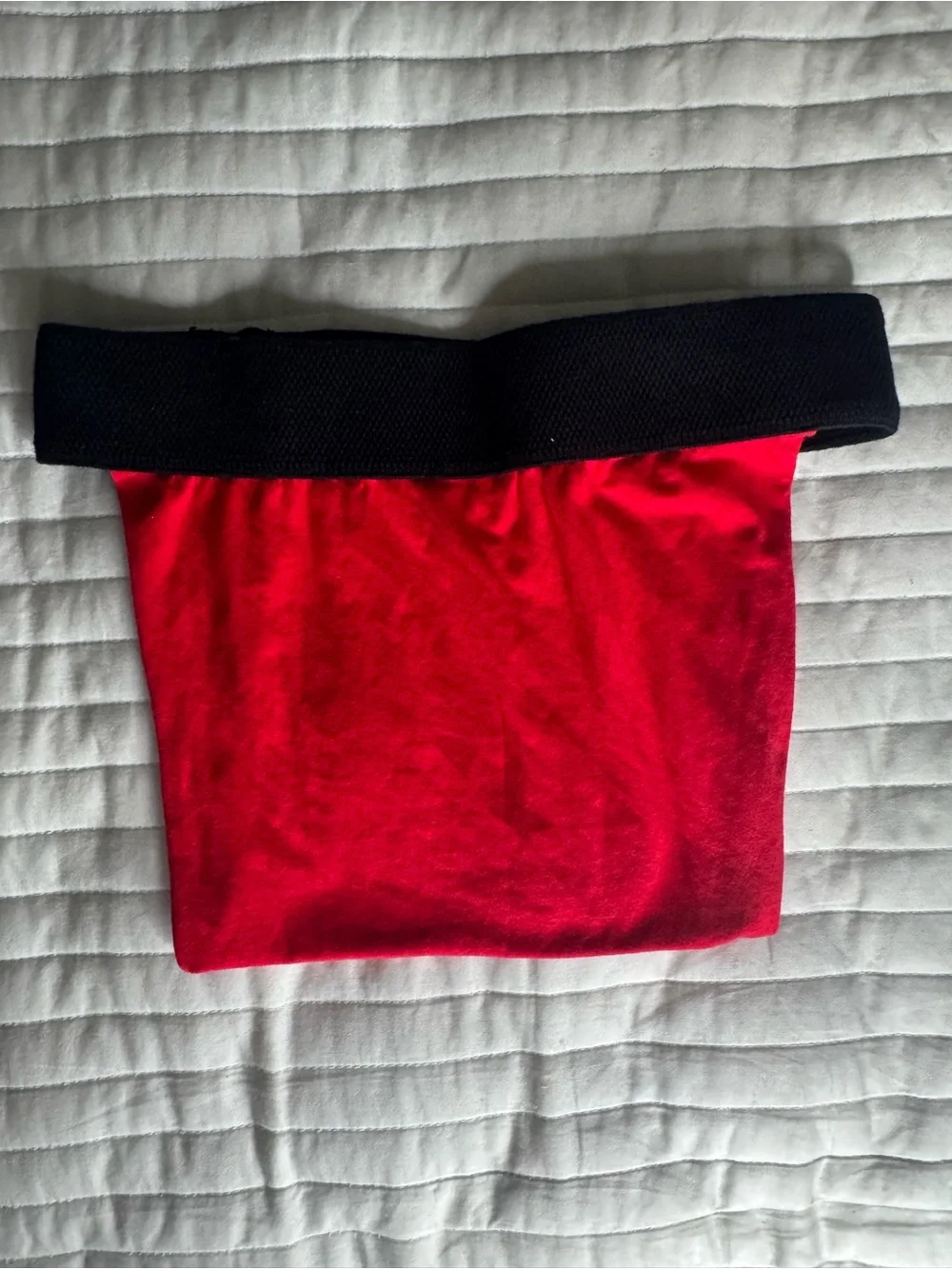 MODUS VIVENDI Men's Red Athletic Jock Brief with Wide Branded Waistband